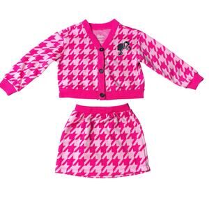 Barbie Pink Toddler 3T Cardigan + Skirt Matching Set Girls Outfit